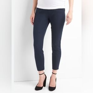 GAP Maternity Inset Panel Signature Skinny Ankle Pants Navy Blue Size 12 $70 NEW